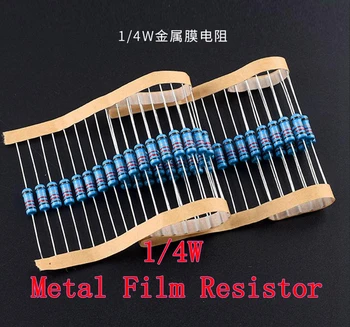 (100buc) 300 ohm 1/4W 300R Metal Film Rezistor 300ohm 0.25 W 1% ROHS