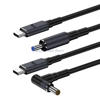 28V 5A 140W Tip C pentru DC5.5x2.1mm 5.5x2.5mm Putere de sex Masculin Cablu PD Împletitură Cablu de Extensie pentru Laptop Notebook