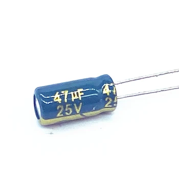 50pcs/lot 25V 47UF Low ESR/Impedanță înaltă frecvență de aluminiu electrolitic condensator dimensiune 5*11 47UF25V 20%