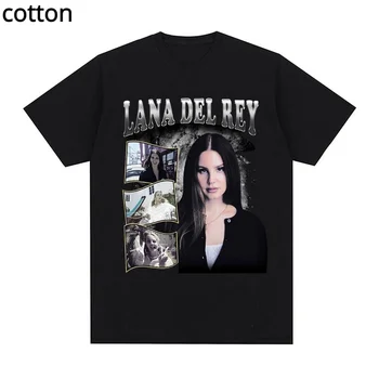 Lana Del Rey Imprimare Grafic Scurt Maneca tricou Barbati pentru Femei de Moda Hip Hop Haine Supradimensionate Camasi Vintage Harajuku T-shirt