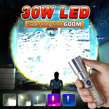 Mini Super Bright LED-uri Lanterna Portabil USB Reîncărcabilă Lanterna Cu Lumina Partea Puternici Magneți 8 Modul UV Flash Lanterna