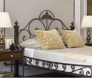 Noul pat din fier Forjat Personalizate Europene Printesa Vintage pat cadru de Fier foaie de persoana dubla Classic 1.5 m, 1.8