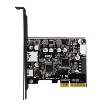 PCIE 3.0 La USB 3.2 Card de Extensie 10Gbps Expansiune Riser Card de Tip C Port Fața TypeE Converter Card Interfață Complet 1xA-Cheie